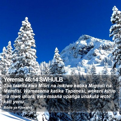 Yeremia 46:14 SWHULB Bible Verse Image