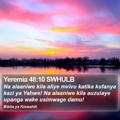 Yeremia 48:10 SWHULB Bible Verse Image