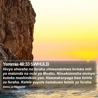 Yeremia 48:33 SWHULB Bible Verse Image