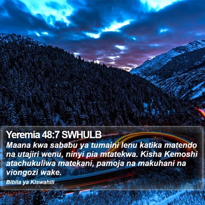 Yeremia 48:7 SWHULB Bible Verse Image