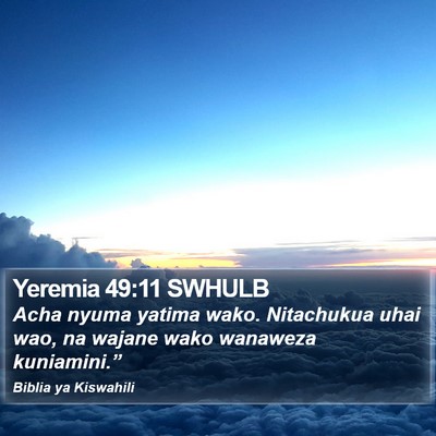 Yeremia 49:11 SWHULB Bible Verse Image