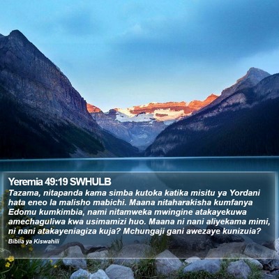 Yeremia 49:19 SWHULB Bible Verse Image