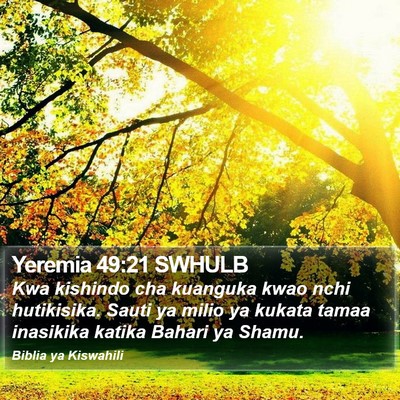 Yeremia 49:21 SWHULB Bible Verse Image