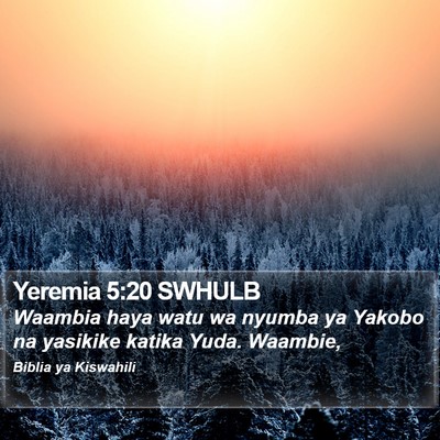 Yeremia 5:20 SWHULB Bible Verse Image