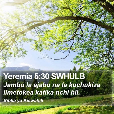 Yeremia 5:30 SWHULB Bible Verse Image