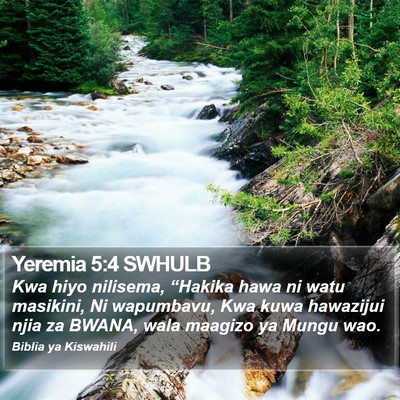 Yeremia 5:4 SWHULB Bible Verse Image