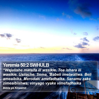 Yeremia 50:2 SWHULB Bible Verse Image
