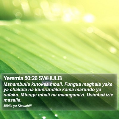 Yeremia 50:26 SWHULB Bible Verse Image