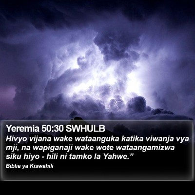 Yeremia 50:30 SWHULB Bible Verse Image