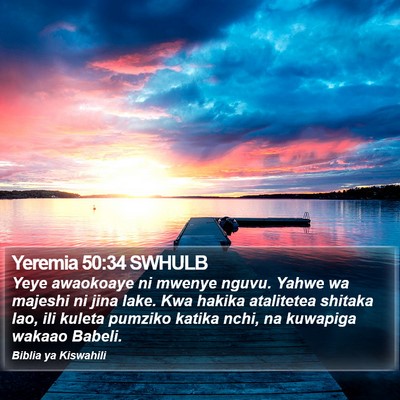 Yeremia 50:34 SWHULB Bible Verse Image