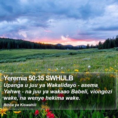 Yeremia 50:35 SWHULB Bible Verse Image