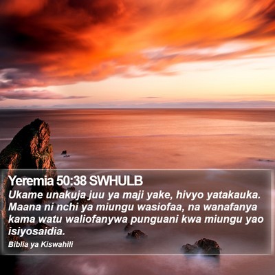 Yeremia 50:38 SWHULB Bible Verse Image