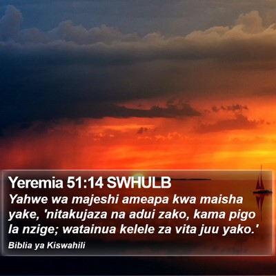 Yeremia 51:14 SWHULB Bible Verse Image