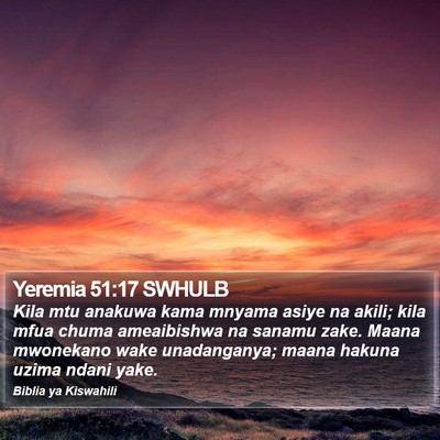 Yeremia 51:17 SWHULB Bible Verse Image
