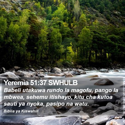 Yeremia 51:37 SWHULB Bible Verse Image