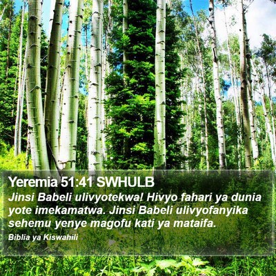 Yeremia 51:41 SWHULB Bible Verse Image