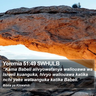 Yeremia 51:49 SWHULB Bible Verse Image