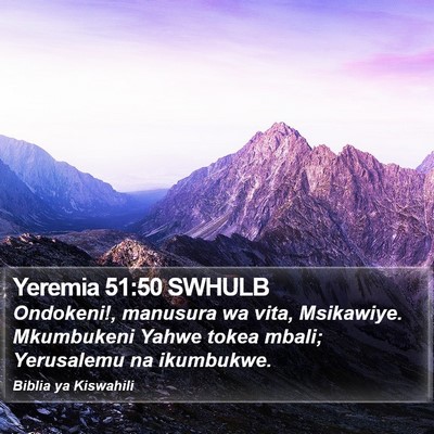 Yeremia 51:50 SWHULB Bible Verse Image