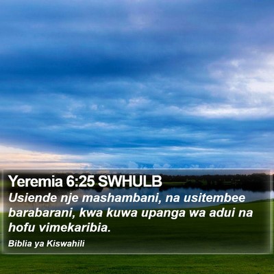 Yeremia 6:25 SWHULB Bible Verse Image
