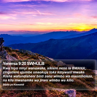 Yeremia 9:20 SWHULB Bible Verse Image
