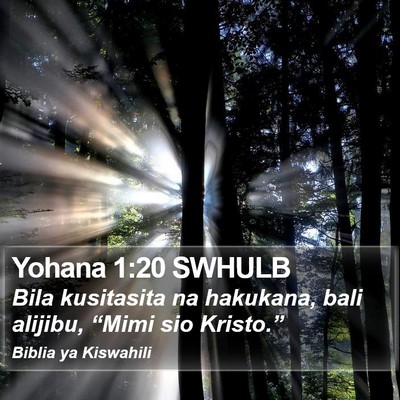 Yohana 1:20 SWHULB Bible Verse Image