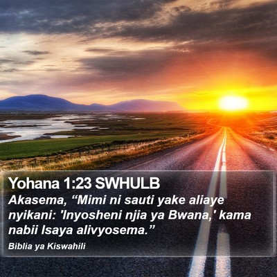Yohana 1:23 SWHULB Bible Verse Image