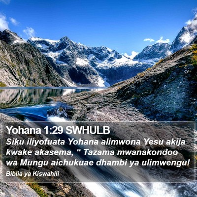 Yohana 1:29 SWHULB Bible Verse Image