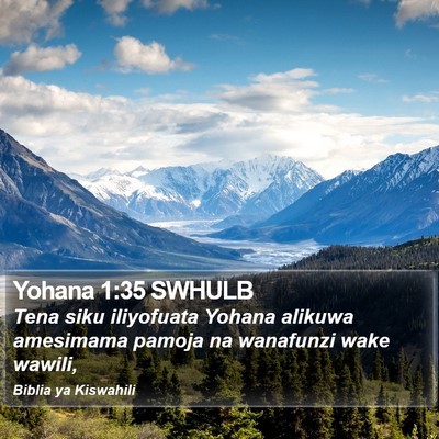 Yohana 1:35 SWHULB Bible Verse Image