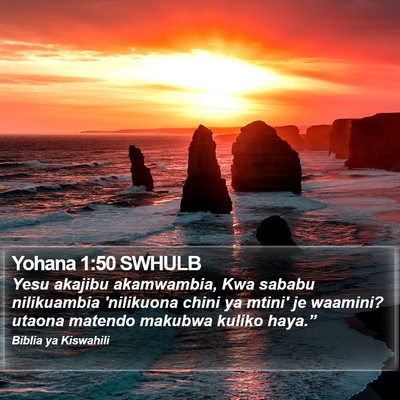 Yohana 1:50 SWHULB Bible Verse Image