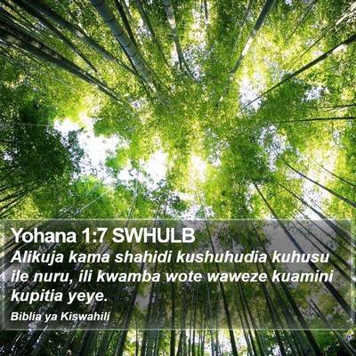 Yohana 1:7 SWHULB Bible Verse Image