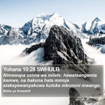 Yohana 10:28 SWHULB Bible Verse Image