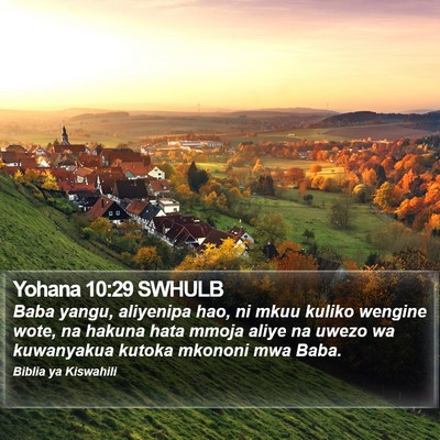 Yohana 10:29 SWHULB Bible Verse Image