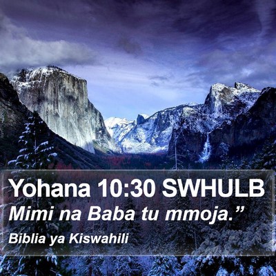 Yohana 10:30 SWHULB Bible Verse Image