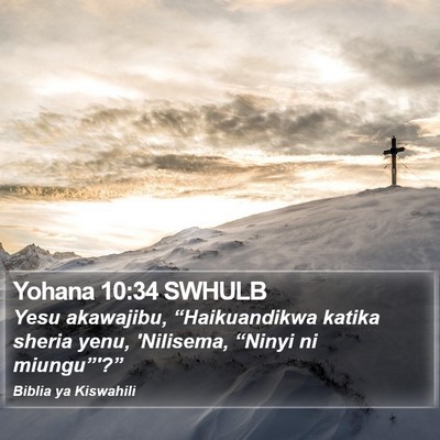Yohana 10:34 SWHULB Bible Verse Image