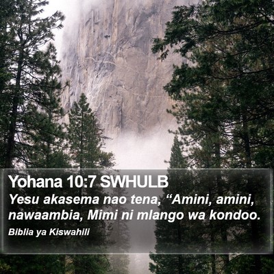 Yohana 10:7 SWHULB Bible Verse Image
