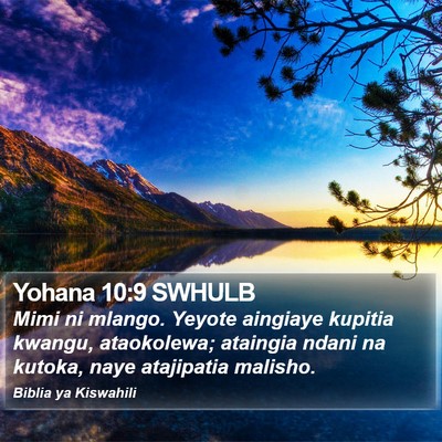 Yohana 10:9 SWHULB Bible Verse Image