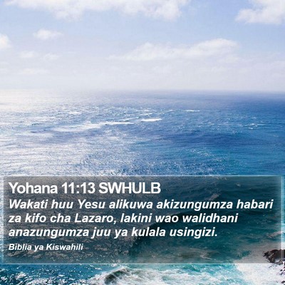 Yohana 11:13 SWHULB Bible Verse Image