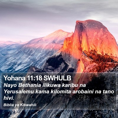 Yohana 11:18 SWHULB Bible Verse Image