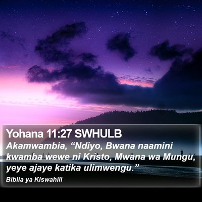 Yohana 11:27 SWHULB Bible Verse Image