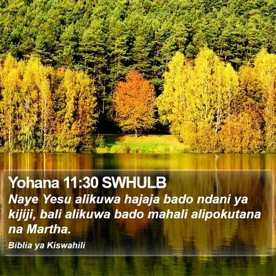 Yohana 11:30 SWHULB Bible Verse Image