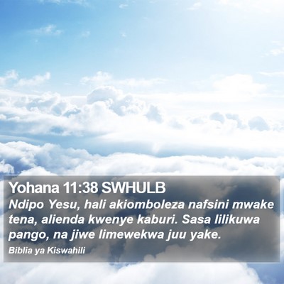 Yohana 11:38 SWHULB Bible Verse Image
