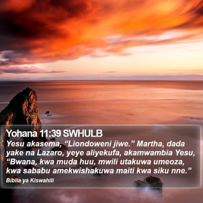 Yohana 11:39 SWHULB Bible Verse Image