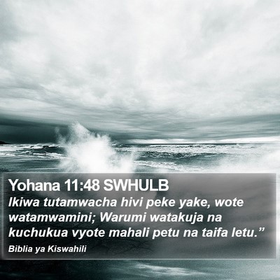 Yohana 11:48 SWHULB Bible Verse Image