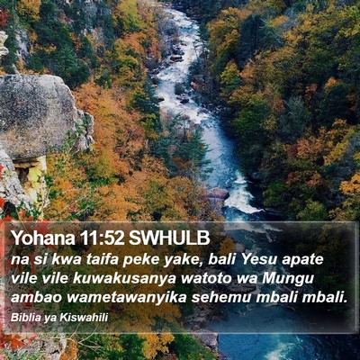 Yohana 11:52 SWHULB Bible Verse Image