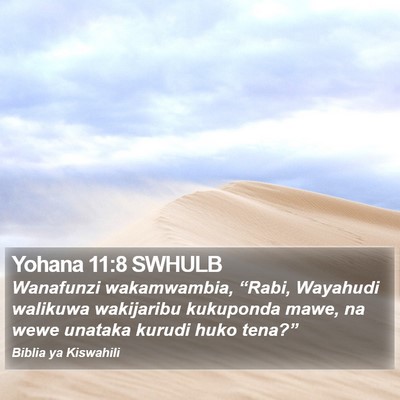 Yohana 11:8 SWHULB Bible Verse Image