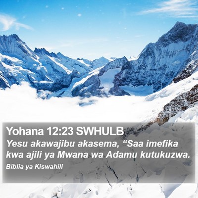 Yohana 12:23 SWHULB Bible Verse Image