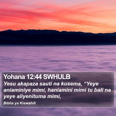 Yohana 12:44 SWHULB Bible Verse Image