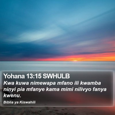 Yohana 13:15 SWHULB Bible Verse Image