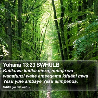 Yohana 13:23 SWHULB Bible Verse Image
