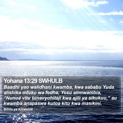 Yohana 13:29 SWHULB Bible Verse Image